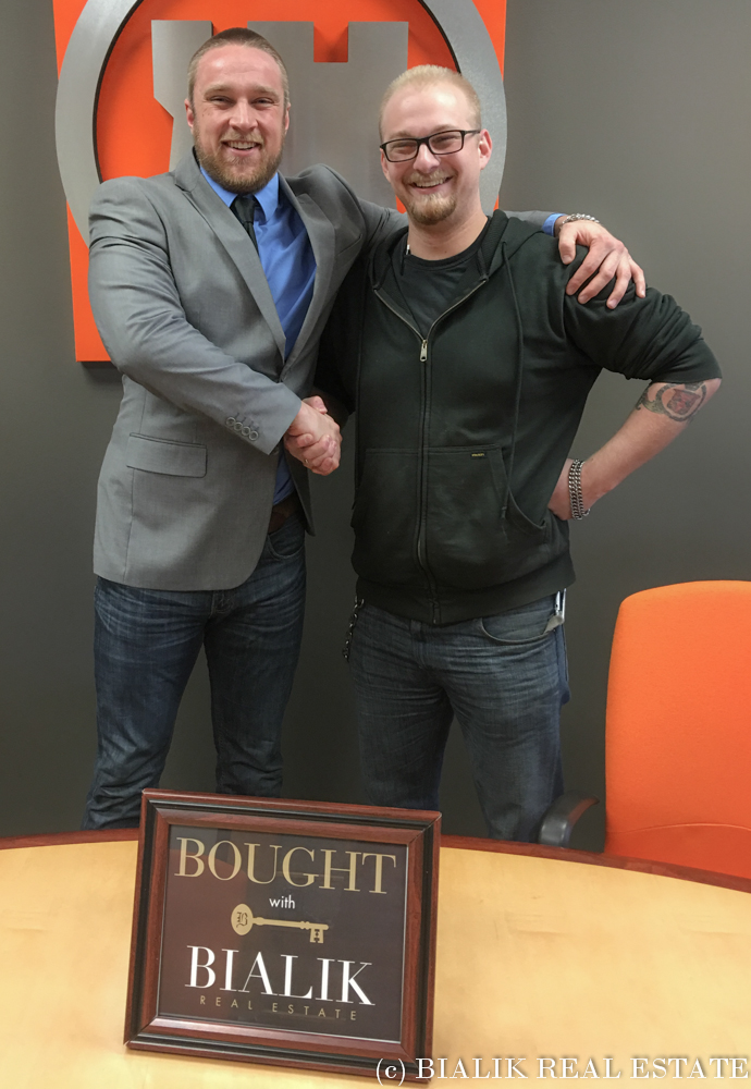 Jake on closing Day Bought his home through Brian Anderson, Bialik Real Estate