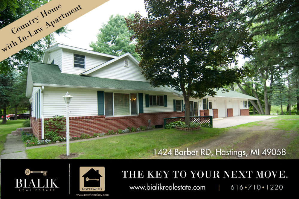 COUNTRY HOME w In Law Apartment_HOME FOR SALE 1424 Barber RD Hastings 49058