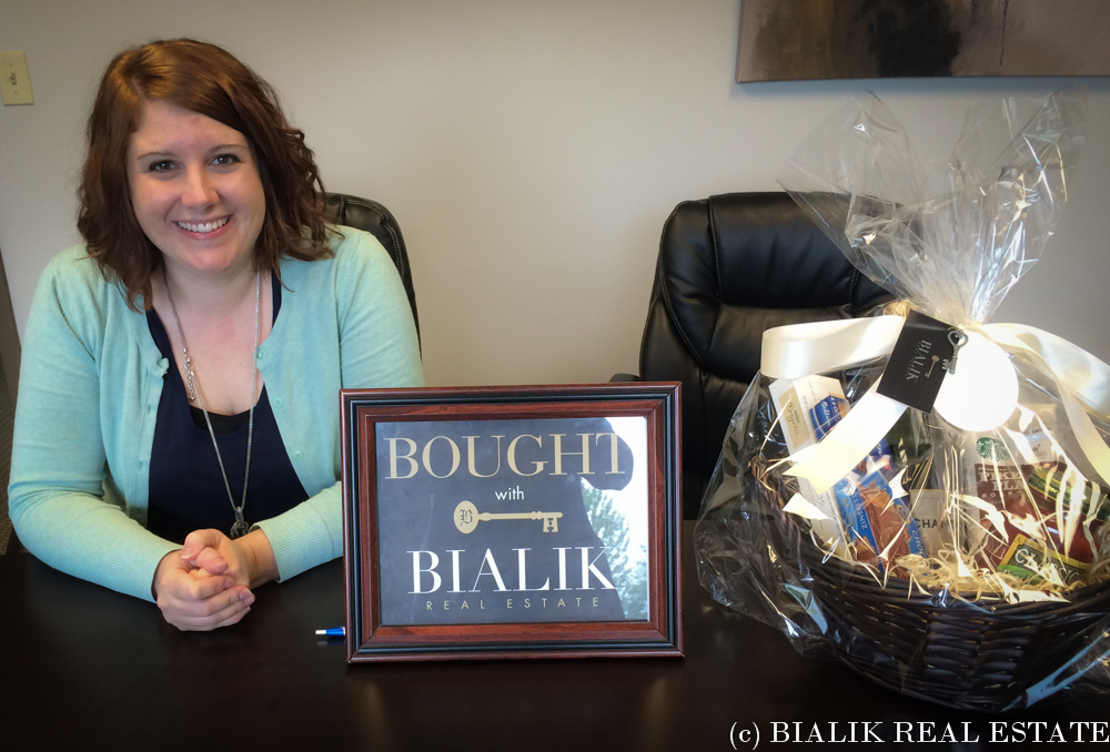 Rebecca closes today on home bought through Bialik Real Estate
