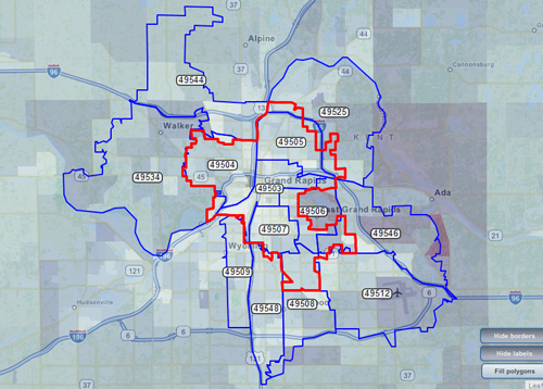 grand rapids mi zipcodes